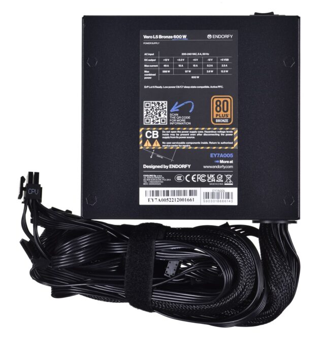 ENDORFY Vero L5 Bronze 600W power supply unit 24-pin ATX ATX Black - imagine 9