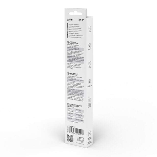 Savio RC-15 universal /replacement for TCL SMART TV remote control IR Wireless Press buttons - imagine 10