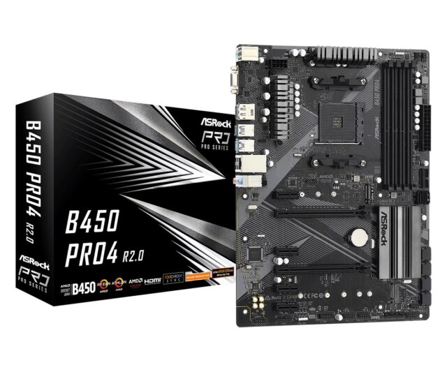 Asrock B450 Pro4 R2.0 Socket AM4 ATX AMD  B450 - imagine 4