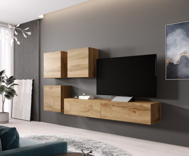 Cama TV Stand VIGO '180' 30/180/40 wotan oak - imagine 3