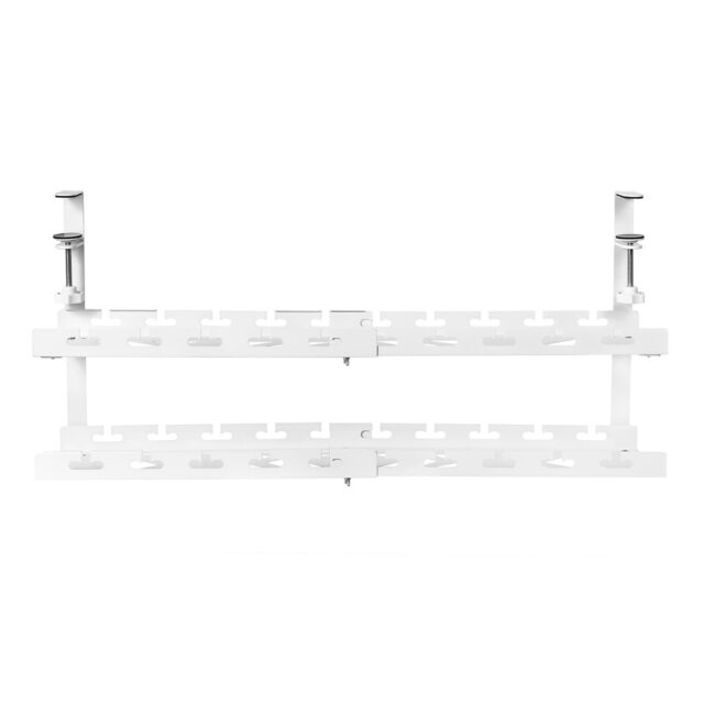 Maclean under-desk cable organizer  max. load 5kg  max. 728mm  2 levels  white  MC-102 W - imagine 12