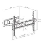 Maclean TV mount  max vesa 600x400  fits curved TVs  37-80   40kg  MC-710N - imagine 4