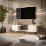 Cama EF LUCCA TV cabinet 180x40x59 white - imagine 3