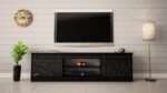 RTV GRANERO 200x56.7x35 black/black gloss cabinet - imagine 4