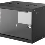 Intellinet 19  Network Cabinet - Wall Mount (Basic)  6U  400mm Deep  Black  Flatpack  Max 50kg  Usable Depth 340mm  Glass Door  Rack  Parts for wall installation (eg screws and rawl plugs) not included