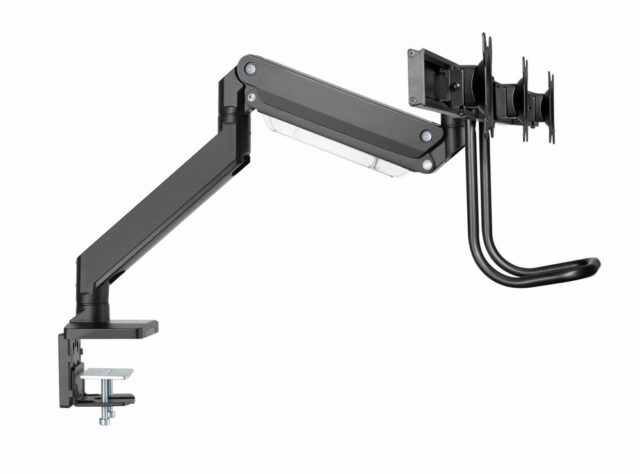 Gembird MA-DA3-03 monitor mount / stand 68.6 cm (27 ) Desk Black - imagine 4