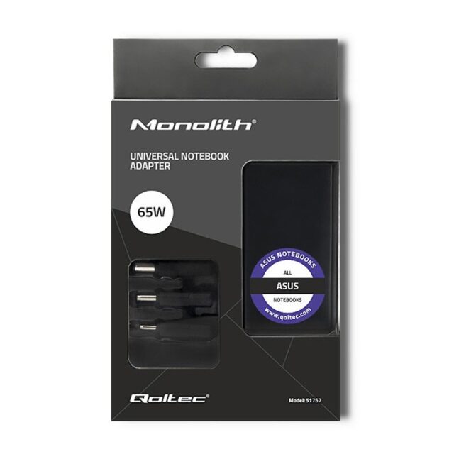 Qoltec 51757 power adapter/inverter Indoor 65 W Black - imagine 3