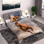 YOUTH BEDDING HORSES BAY HORSE 140X200CM + PILLOW 70X90CM - imagine 2