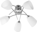 Activejet Classic chandelier pendant ceiling lamp NIKITA nickel 5xE27 for living room - imagine 2