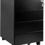 Metal pedestal with lock XD-040-4 Black