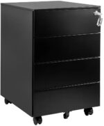 Metal pedestal with lock XD-040-4 Black