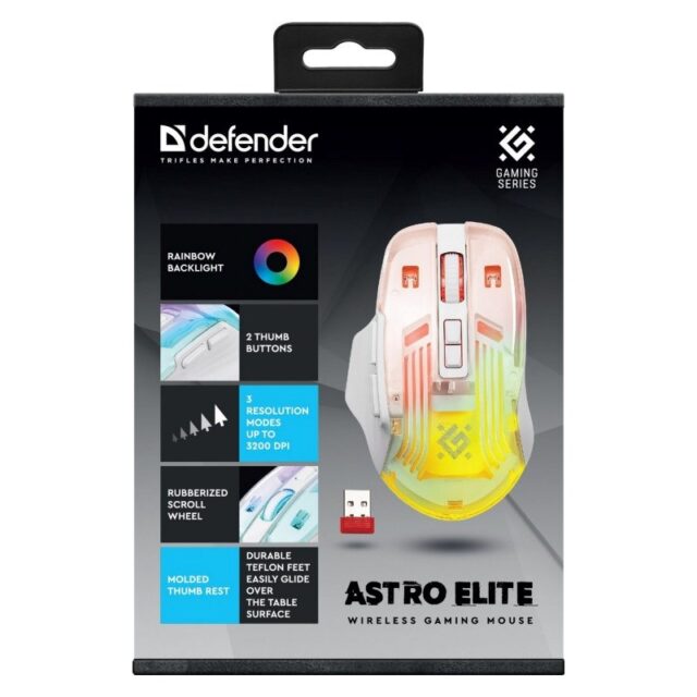 MOUSE DEFENDER GM-056 ASTRO ELITE 3200dpi 7P - imagine 3