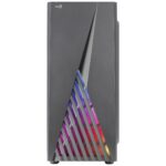 Aerocool DELTABKV1 ATX PC Case RGB Front Full Side Window 12cm Fan Black - imagine 6