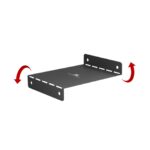 Maclean compact under-desk cable organizer  max load 5kg  black  MC-107 B - imagine 5