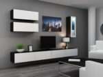 Cama TV stand VIGO 140 30/140/40 black/white gloss - imagine 9