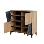 Cama 4D bookcase OVO 90x38xH90 oak/concrete - imagine 2