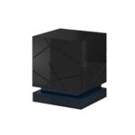 QIU bedside table 2 pcs. 46x41.5x53 cm black gloss/black gloss