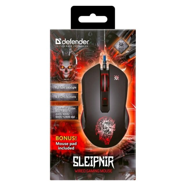 MOUSE DEFENDER GM-927 SLEIPNIR OPTIC 12800dpi 6P - imagine 5