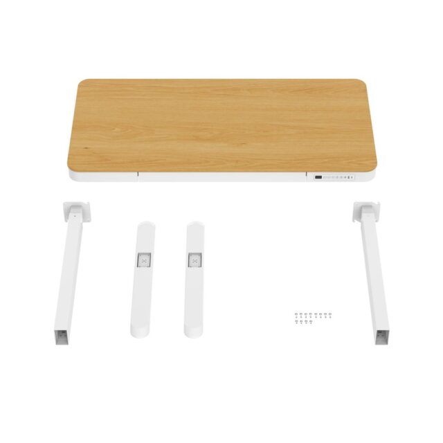 Activejet desk with electric height adjustment 140x70 ET119W-C white/oak - imagine 15