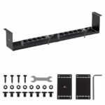 Maclean compact under-desk cable organizer  max load 5kg  black  MC-107 B