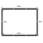 Maclean projection screen  120   240x180cm  25mm 4:3 border  tension hooks  MC-169 - imagine 2