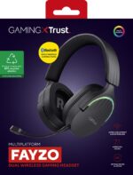 Trust GXT 491 Fayzo Headset Wired & Wireless Head-band Gaming USB Type-C Bluetooth Black - imagine 11