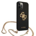 Guess GUHCP12LLSC4GBK iPhone 12 Pro Max6,7" black hardcase 4G Gold Chain Collection - imagine 4