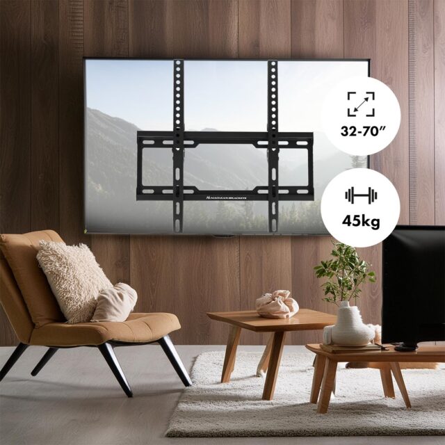 Maclean TV MC-412 Wall Mount Bracket 32 -70  VESA 400x400 45kg Tilting Universal Adjustable Spirit Level Mounting Accessories - imagine 7