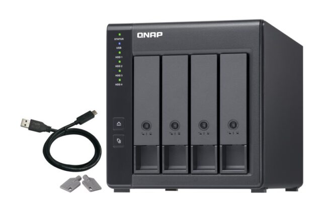 QNAP TR-004 storage drive enclosure HDD/SSD enclosure Black 2.5/3.5 - imagine 2