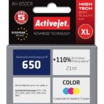 Activejet AH-650CR ink for HP printer; HP 650 CZ102AE replacement; Premium; 21 ml; color