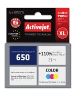 Activejet AH-650CR ink for HP printer; HP 650 CZ102AE replacement; Premium; 21 ml; color