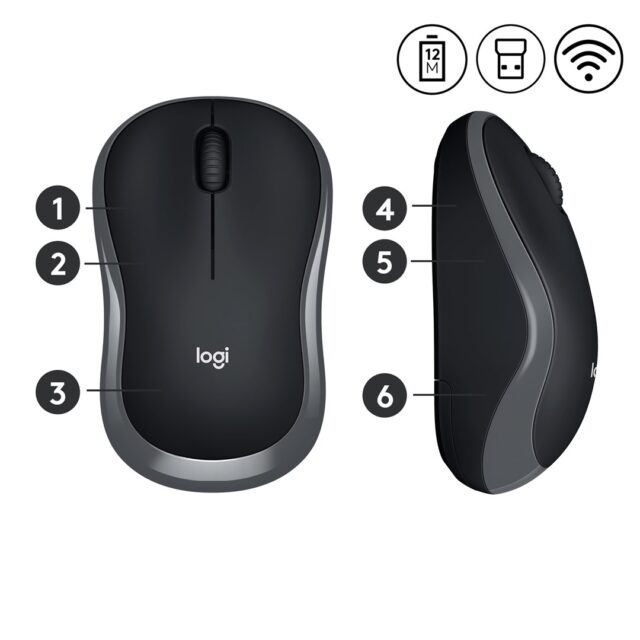 Logitech M185 mouse RF Wireless Optical. - imagine 4