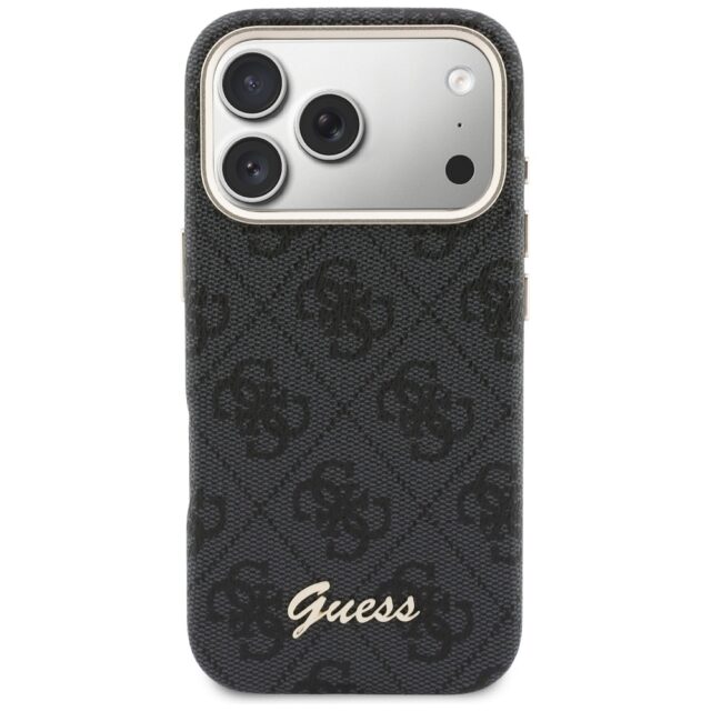 Case Guess 4G Script MagSafe for iPhone   17 Pro black - imagine 3