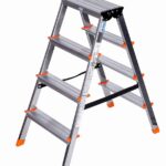 Krause Dopplo double-sided step ladder silver