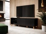Cama RTV cabinet PAFOS 150x42x52 Black matt - imagine 6