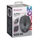 MOUSE DEFENDER ALPHA MB-507 OPTICAL 1000dpi 3P BLACK SILENT CLICK - imagine 4