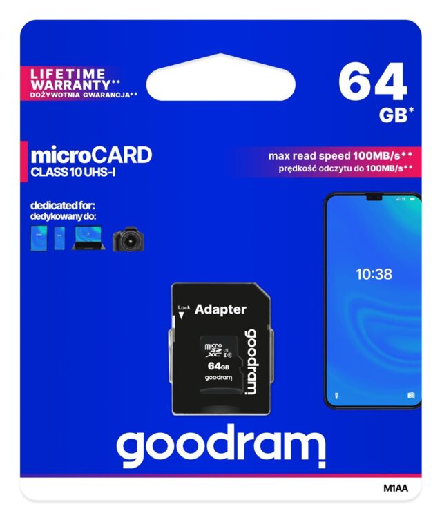 Goodram M1AA-0640R12 memory card 64 GB MicroSDXC Class 10 UHS-I - imagine 2