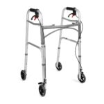 Four-wheeled wheelchair with brakes TIMAGO JMC-C 3223 Silver - imagine 3