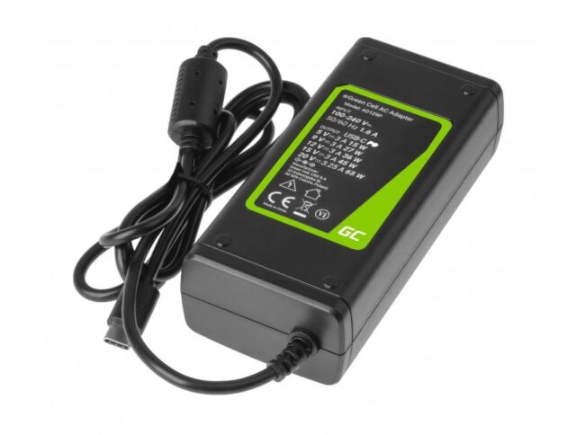 Green Cell AD134P USB-C charger AC adapter 65W for notebook tablet smartphone - imagine 8