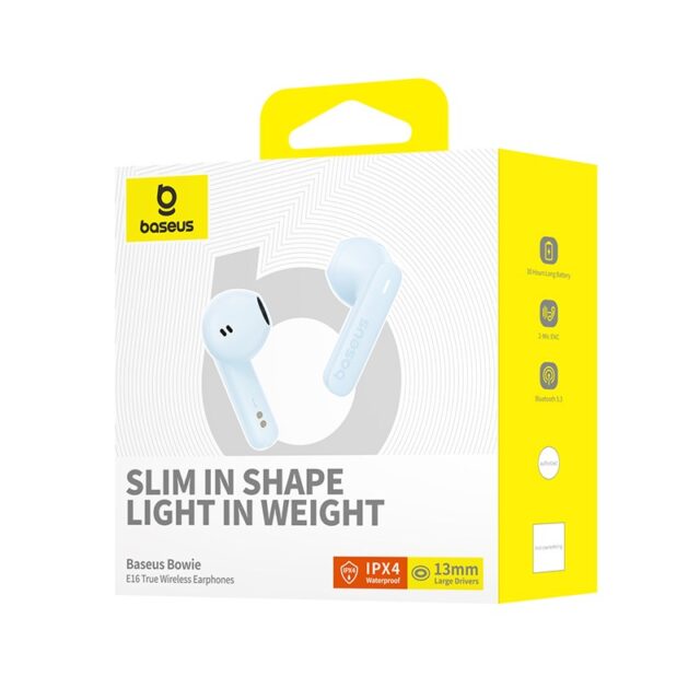 Baseus Bowie E16 Headset True Wireless Earphones In-ear Calls/Music USB Type-C Bluetooth Blue - imagine 7