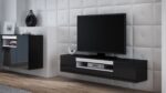 Cama TV stand VIVA 180 black/black gloss + white - imagine 2