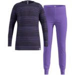 Thermal underwear - Odlo Set long ACTIVE WARM SET size 116 cm Black  Purple - imagine 2
