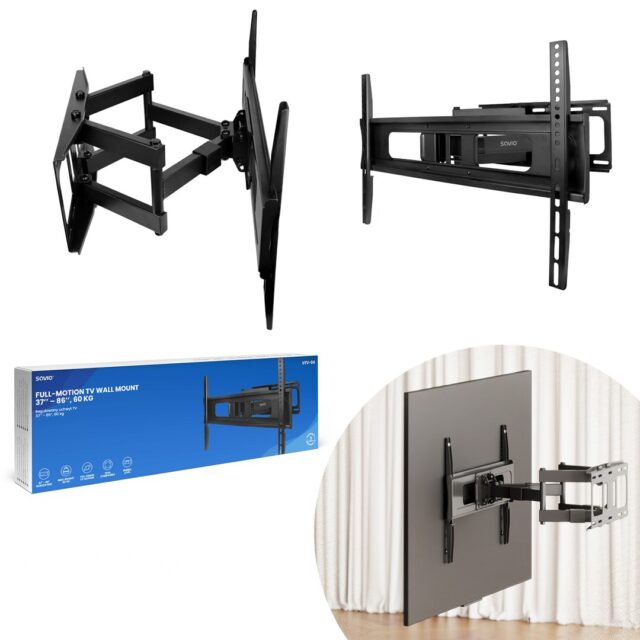 Savio UTV-04 TV mount/stand 2.18 m (86 ) Black - imagine 10