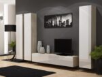 Cama Full cabinet VIGO '180' 180/40/30 sonoma/white gloss - imagine 4