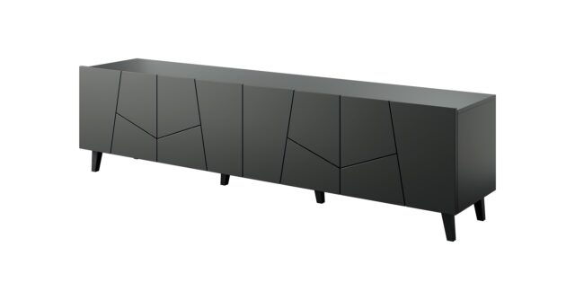 RTV cabinet ETNA 200x42x52 matte black - imagine 2
