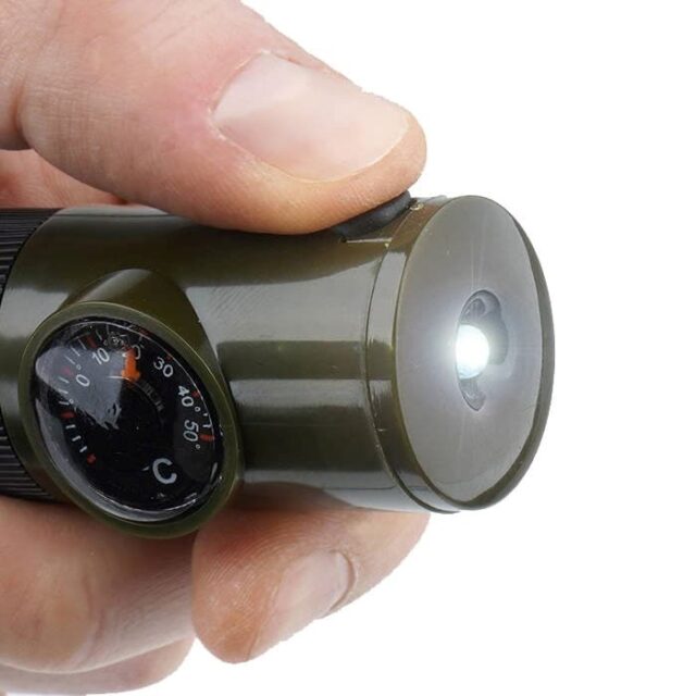 Mil-Tec Survival whistle 6 in 1 Olive - imagine 4