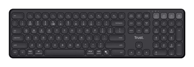 Trust Vaiya US Black USB + RF Wireless + Bluetooth - keyboard - imagine 3