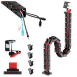 Nano RS desk cable organizer / cable grille  1345mm  black and red  RS125