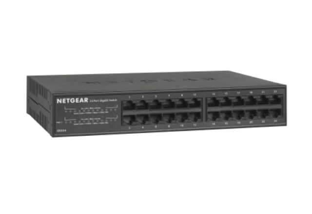 NETGEAR GS324 Unmanaged Gigabit Ethernet (10/100/1000) Black - imagine 3