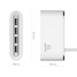 USAMS Adapter HUB 4xUSB 2.0biały/white SJ238FX01 (US-SJ238) - imagine 3